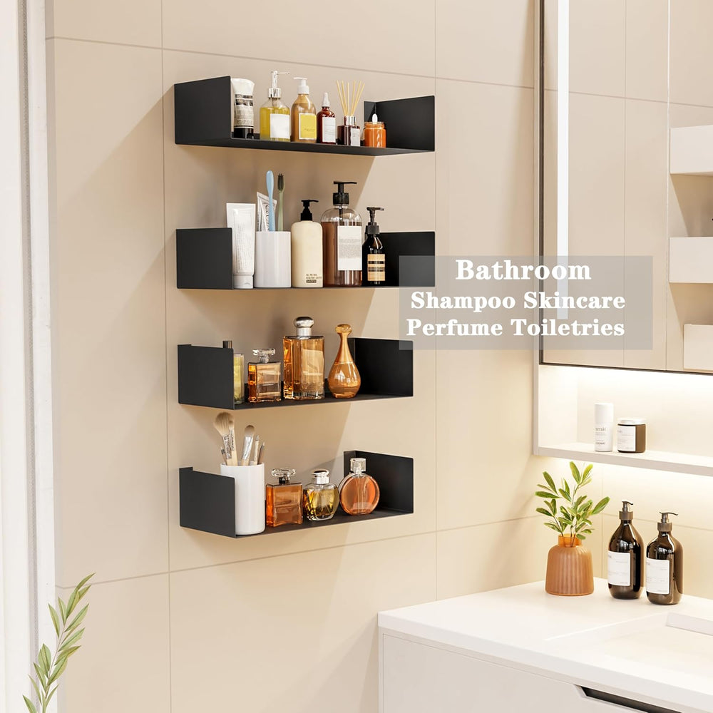 Metal Bali Floating Wall Shelves 15.5&13.8INCH for Storage and Decor Wall...