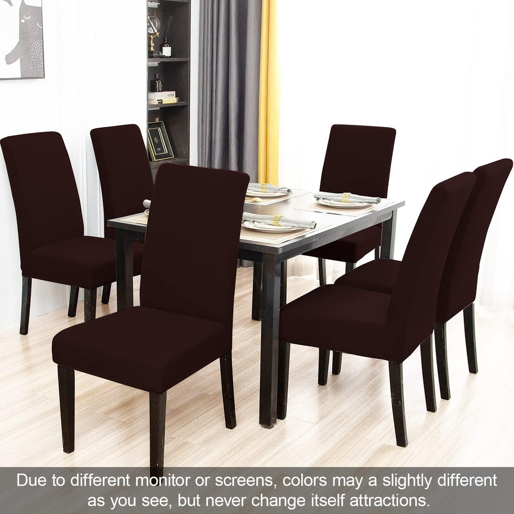 JQinHome Dining Room Chair Covers Set of 8, High Stretch Chair Slipcover Remo...