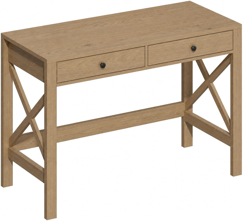 ChooChoo 39.4 Inches Farmhouse Computer Desk with 2 Drawers