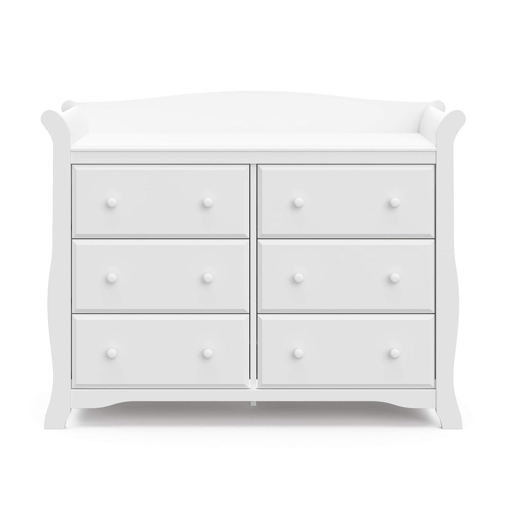 Storkcraft Avalon 6 Drawer Double Dresser, White
