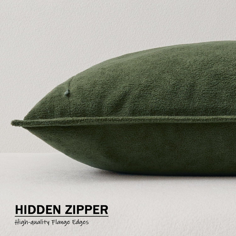 Kevin Textile Soft Waterproof Pillow Covers 26x26 Inch 2 Pack, Moss Green