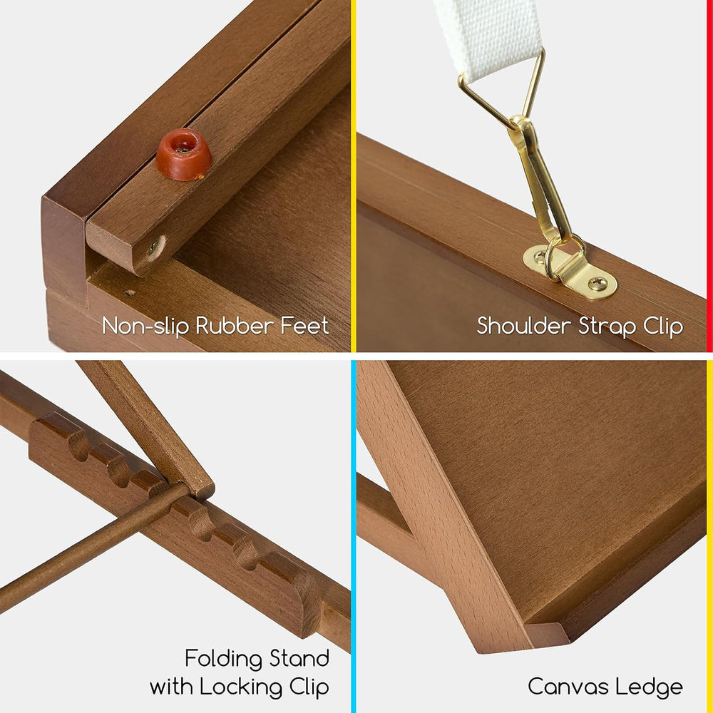 MEEDEN Large Tabletop Drawing Board: A2 Wooden Table Easel for Painting