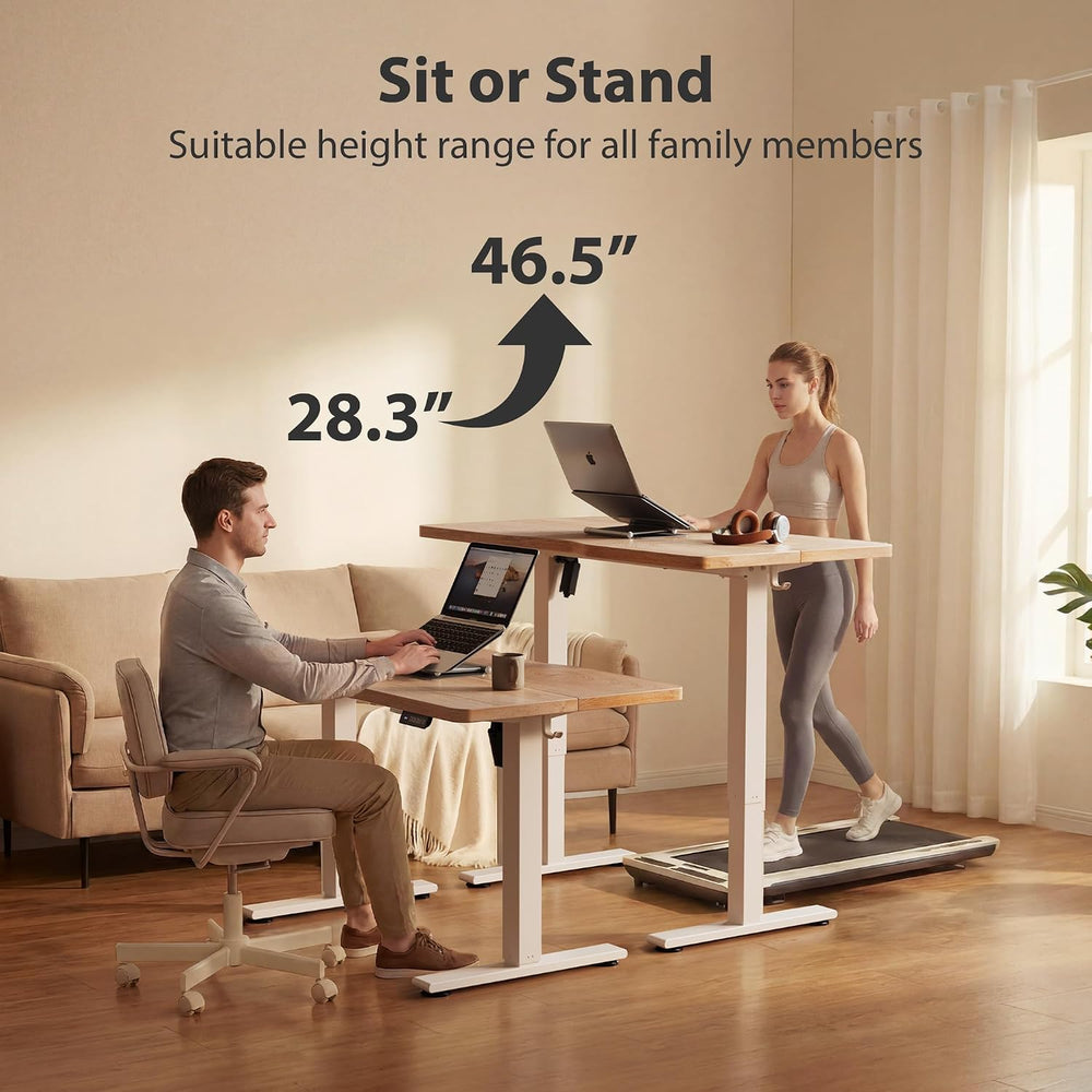Cubiker Standing Desk, 48x24 Inches Sit Stand Home Office Desk, Electric Stan...