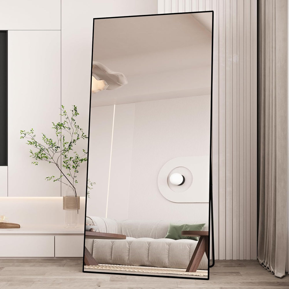 LFT HUIMEI2Y 71"x32" Full Length Mirror, Black Floor Mirror