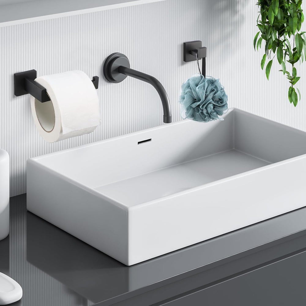 15 Pcs Black Bathroom Hardware Accessories Bath Towel Bar Set