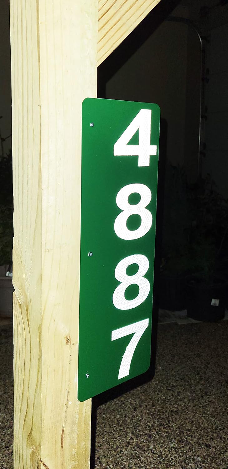 Reflective Custom Address Sign Highly Visible Day & Night, Excellent for ...