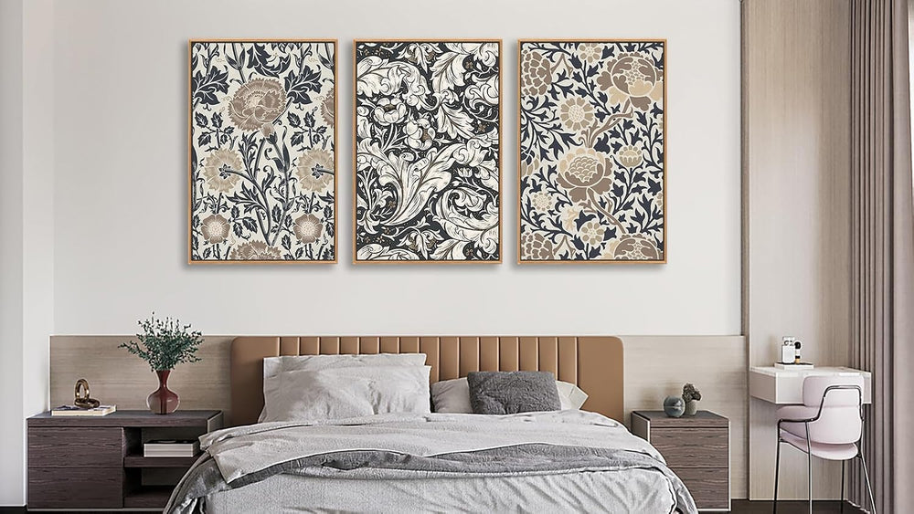Large William Morris Flowers Wall Art, Retro Floral Pictures, 32"X48&quo...
