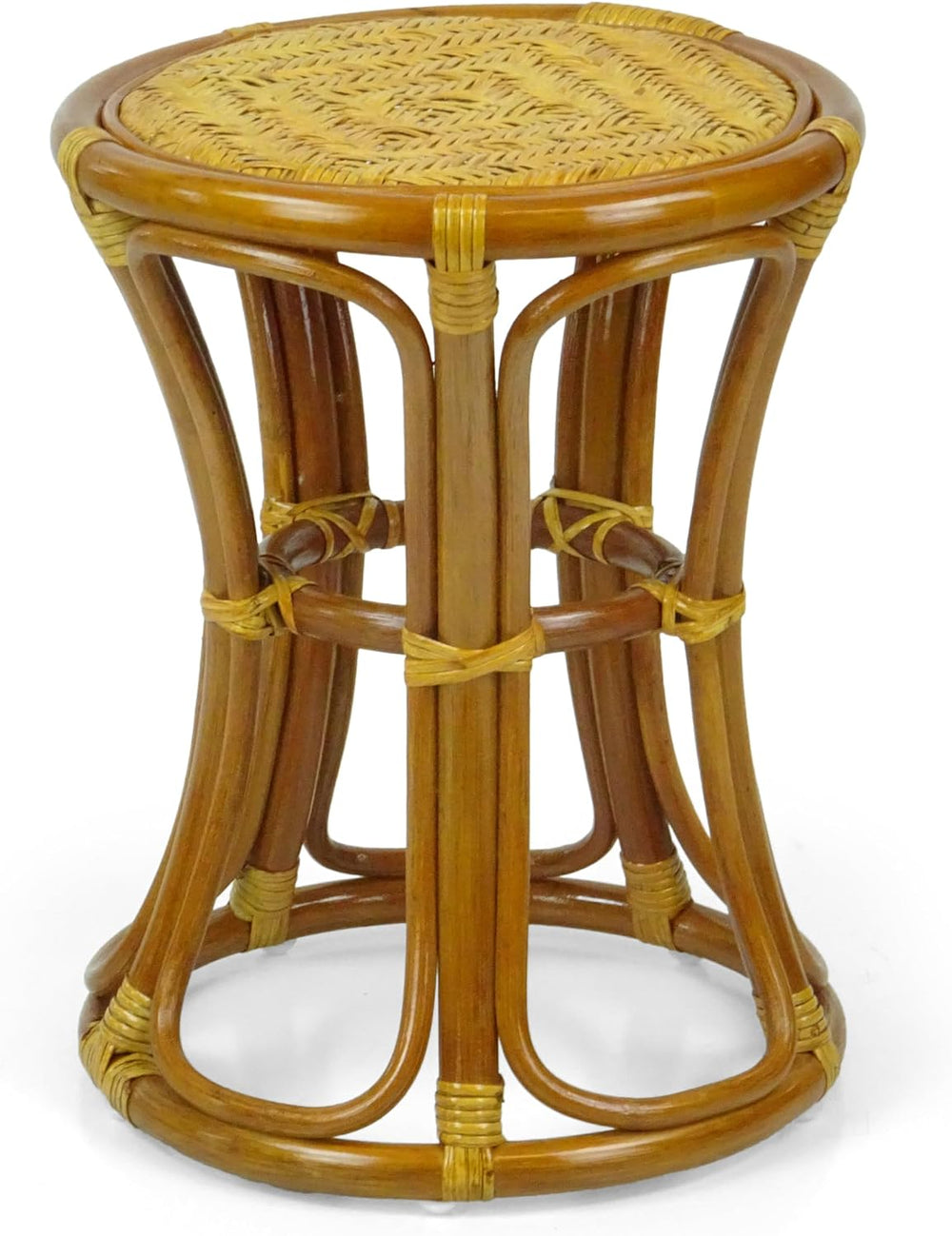 Breeze Handmade Rattan Wicker Stool Fully Assembled Colonial Color