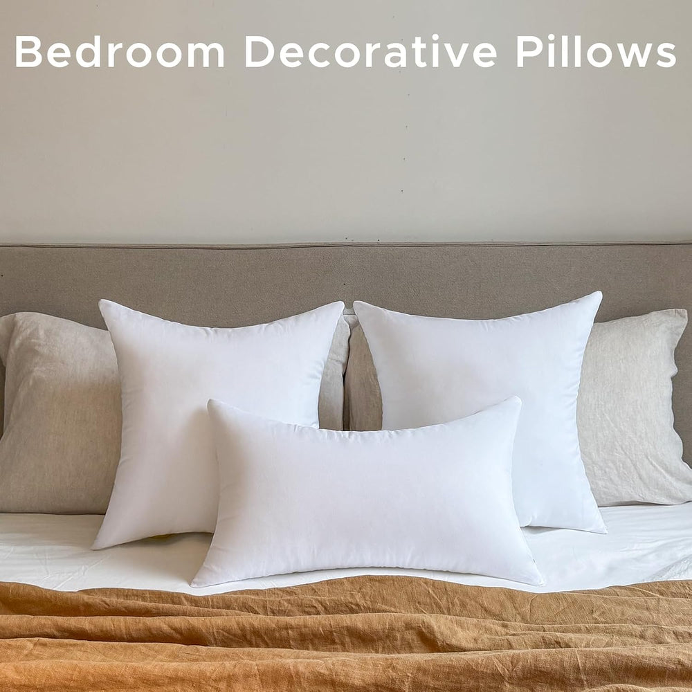20 x 20 Outdoor Pillow Inserts Set of 4 Large Square Patio Furniture Pillows ...