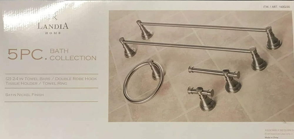Landia Home Bath Collection Satin Nickel Finish