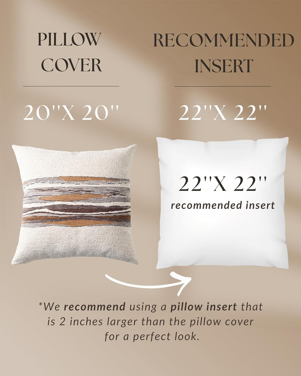 Throw Pillow Covers, Pack of 1, Combos, Mustard, 20"x20"