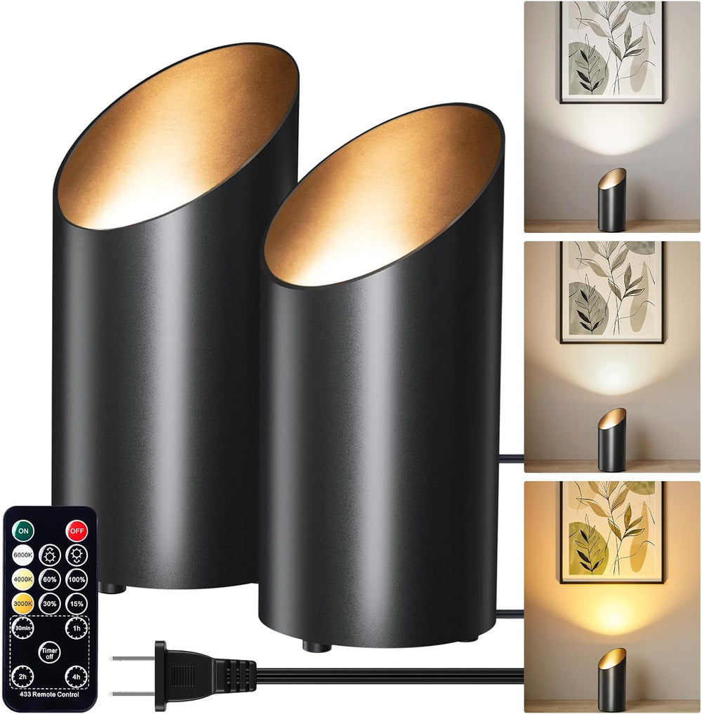 Brightown 2 Pack Uplights Indoor Floor Can Lights with Remote and Timer