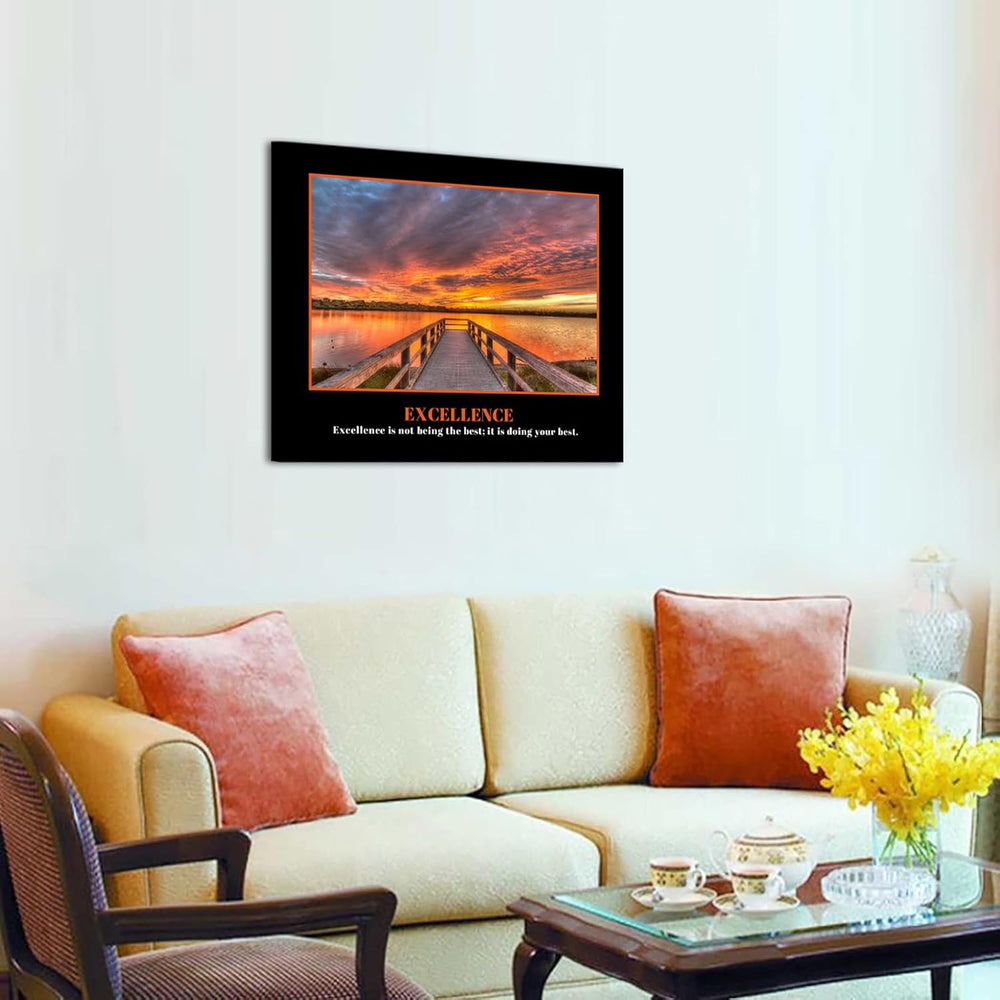 KREATIVE ARTS Excellence Canvas Quotes Art - Inspiring & Motivational Wal...