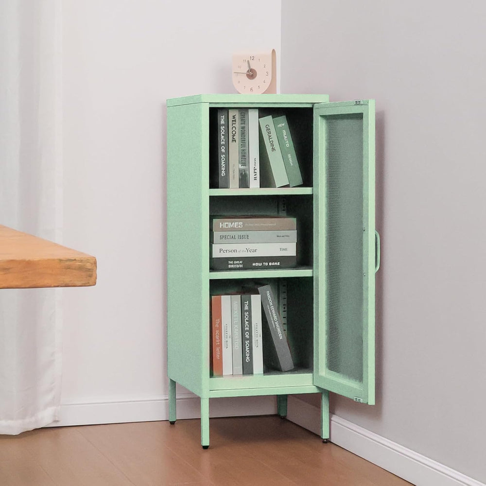 ALBAD Slim Metal Storage Cabinet with Mesh Door