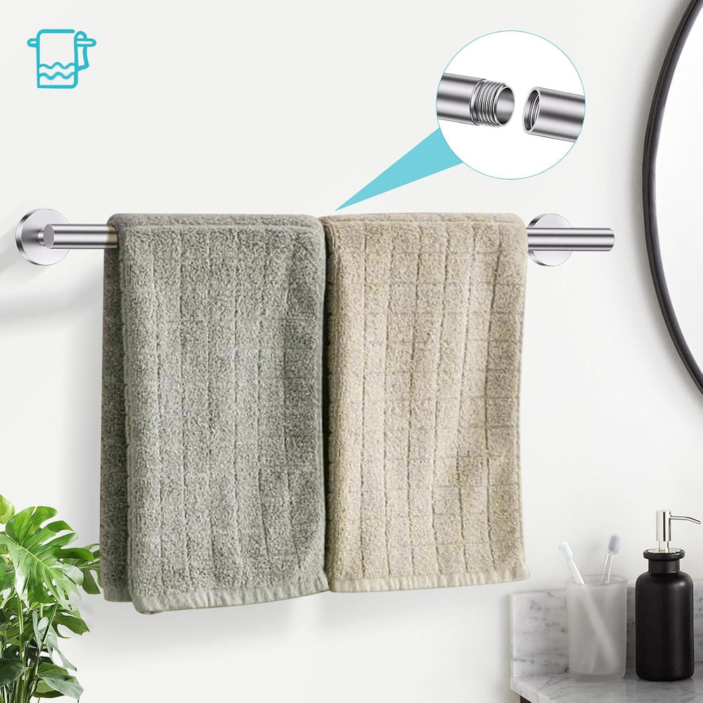 TURS 5-Pieces Brushed Nickel Bathroom Hardware Accessories Set 23.6inch SUS30...
