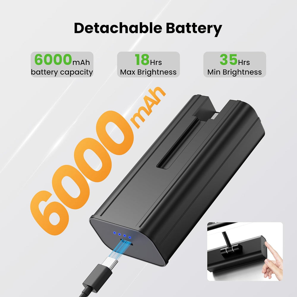 2 Pack Picture Lights for Wall 6000mAh - 16" Black Cordless Battery Powe...