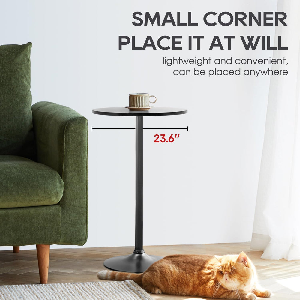 FDW | Bar Table | 40 Inch | Dark Black | Fixed Height Round Table