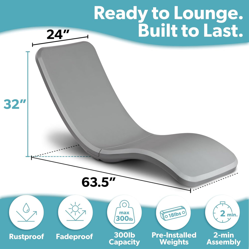 Coast Modern in Pool Lounge Chair - Waterproof & Weighted Chaise Lounger ...