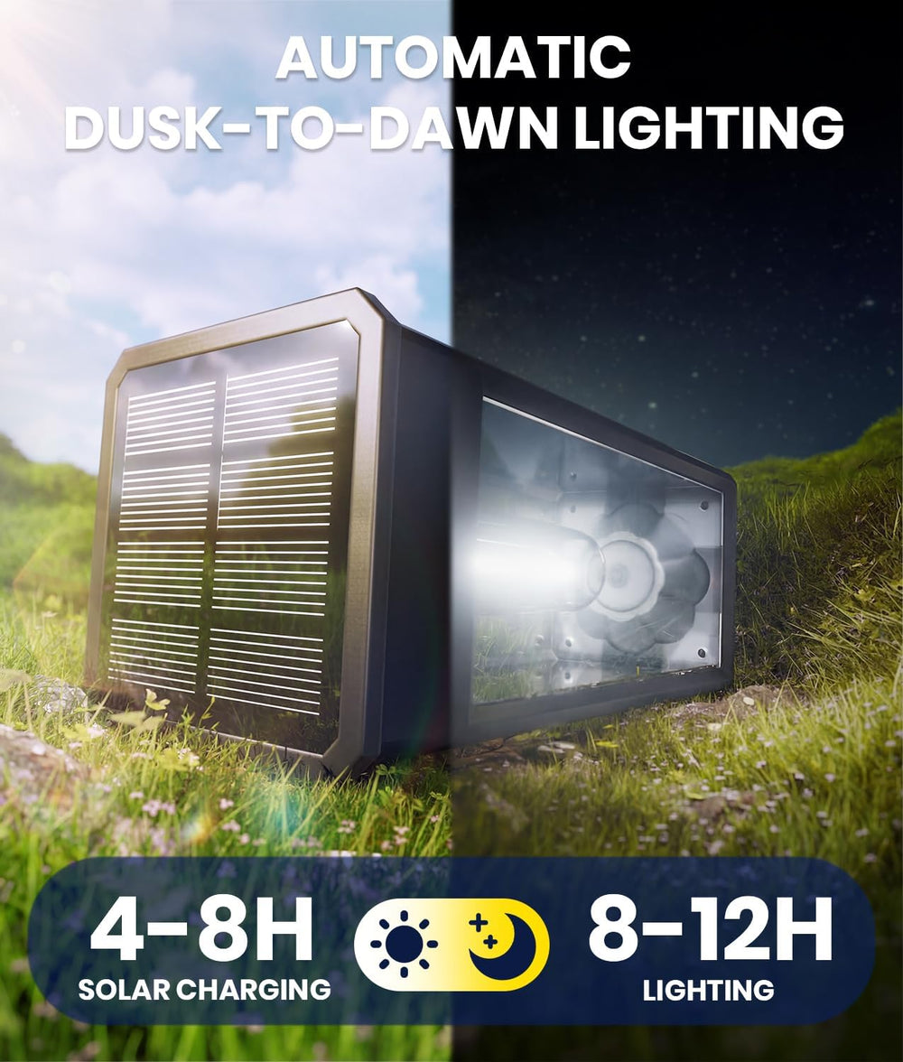 NEWMESSI Solar Pathway Lights Outdoor, 8 Pack, Cool White, 3 Heights, IP65
