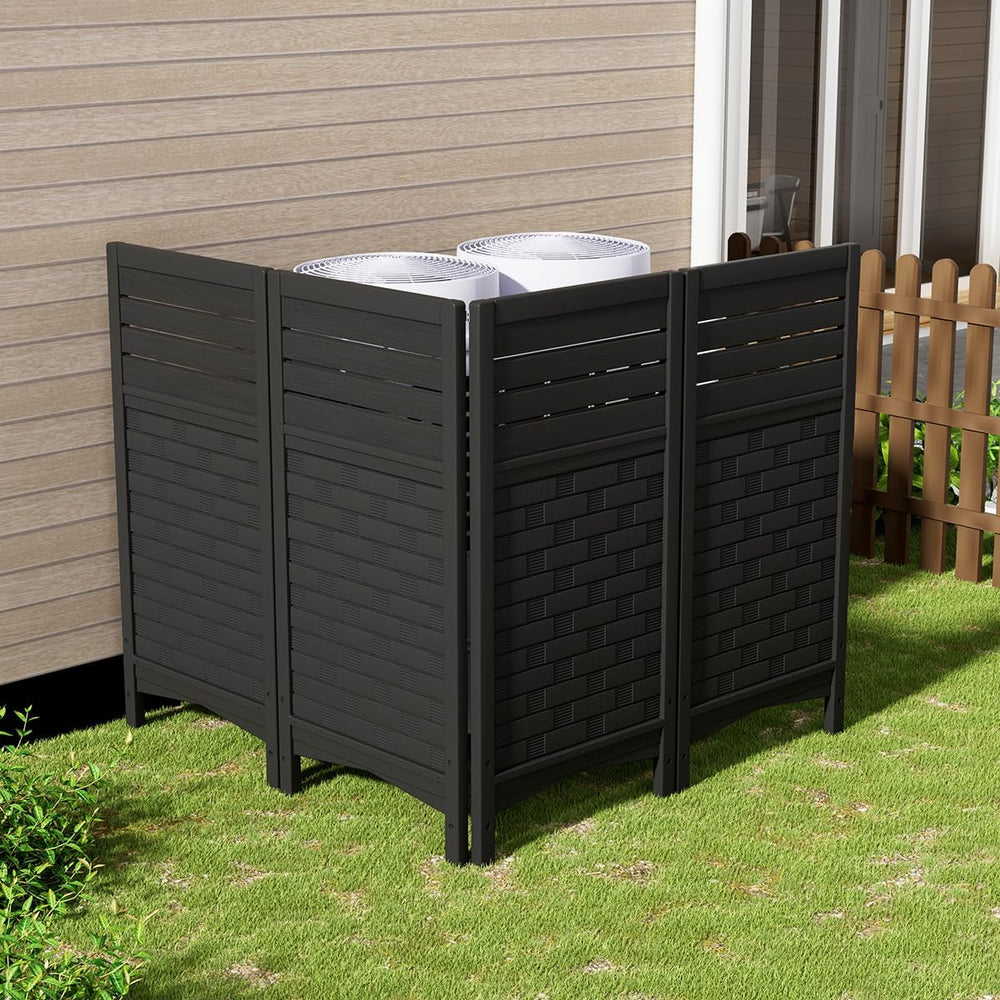KINYING Air Conditioner Fence Privacy Screen,4 Panels Pool Equipment Trash Ca...