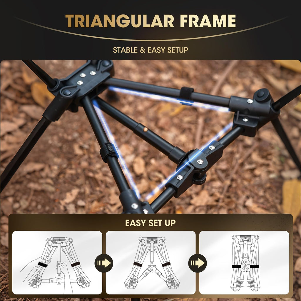 MOON LENCE Portable Camping Chair Backpacking Chair - The 4th Generation Ultralight Folding Chair - Compact, Lightweight Foldable Chairs for Hiking Mountaineering Beach