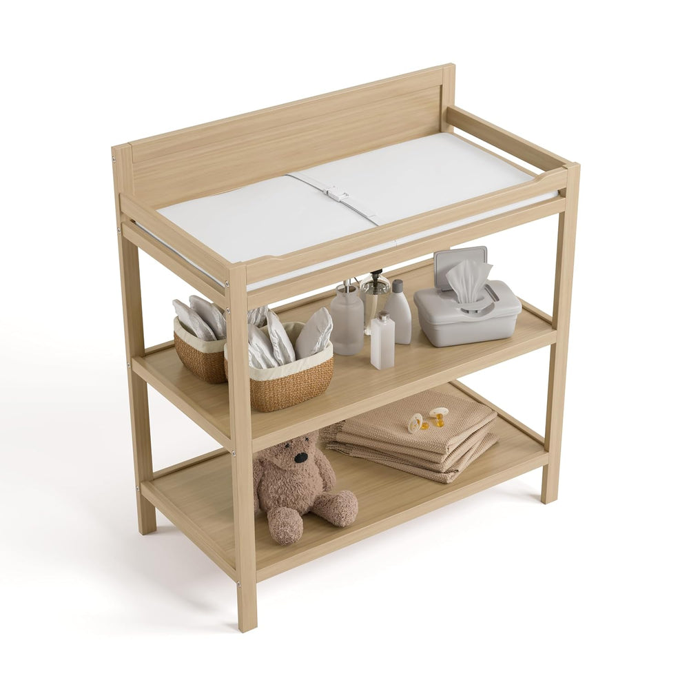 Storkcraft Alpine Changing Table (Driftwood) - Includes Water Resistant Chang...