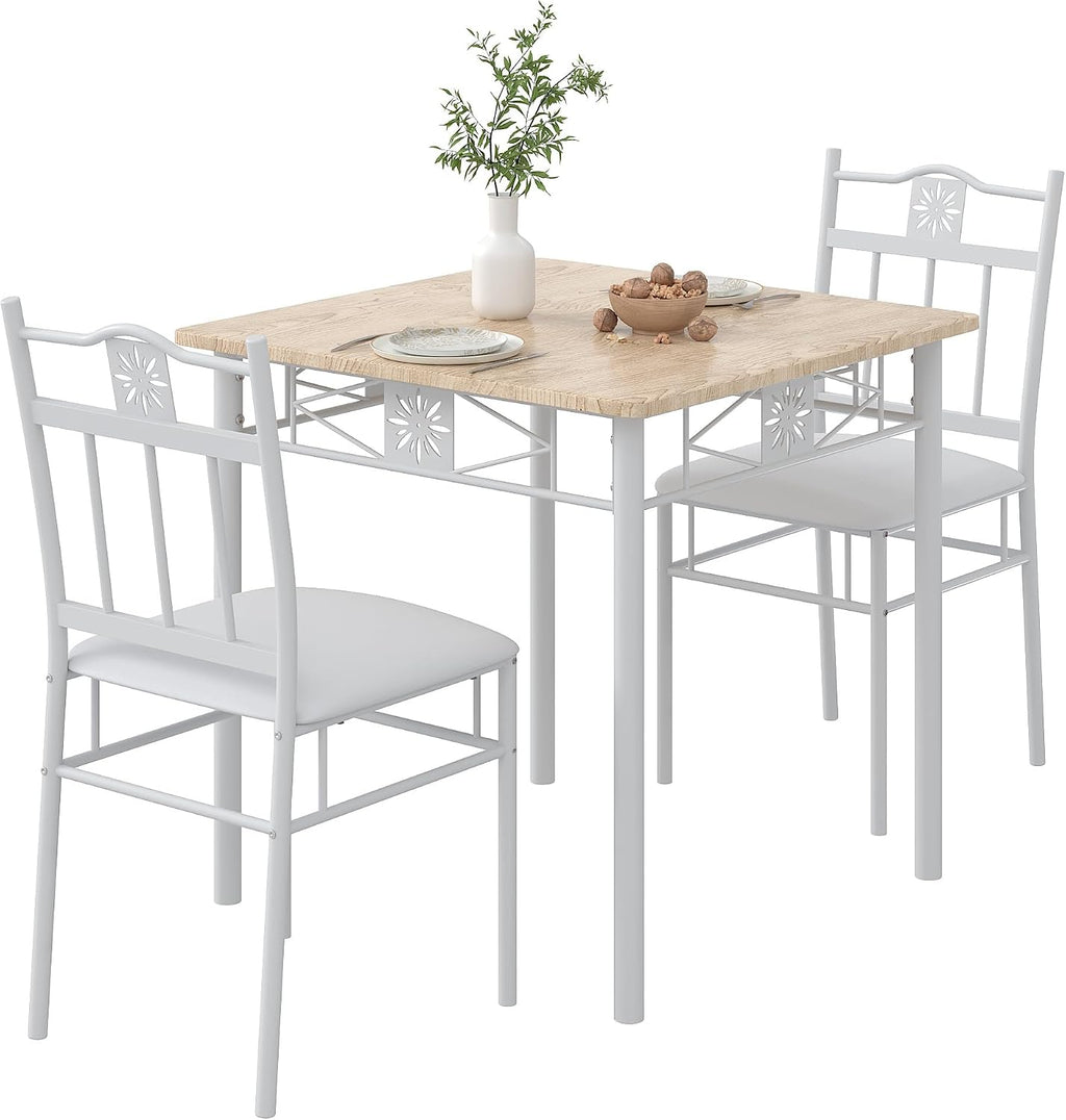 vecelo 3 piece small dining table set for on a desk or shelf