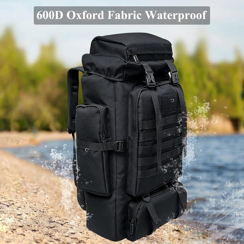 80L Hiking Backpack Camping Rucksack, 80 liters Large Capacity Outdoor Knapsa...