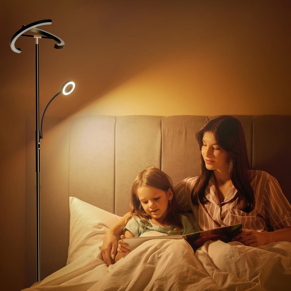 SIBRILLE LED Floor Lamp for Living Room - Modern Standing Lamp with Reading L...
