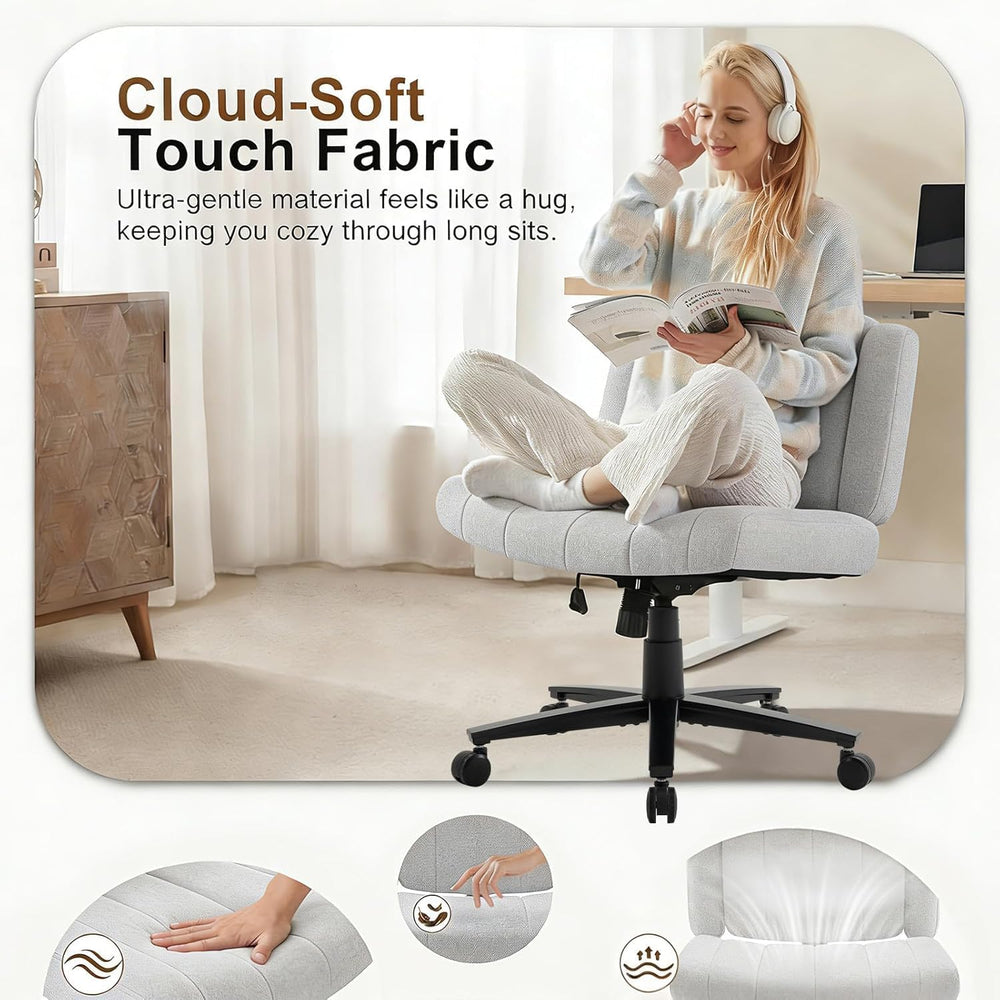 Vigosit Criss Cross Office Chair, Plush Oversized for Cross-Legged Sitting, A...