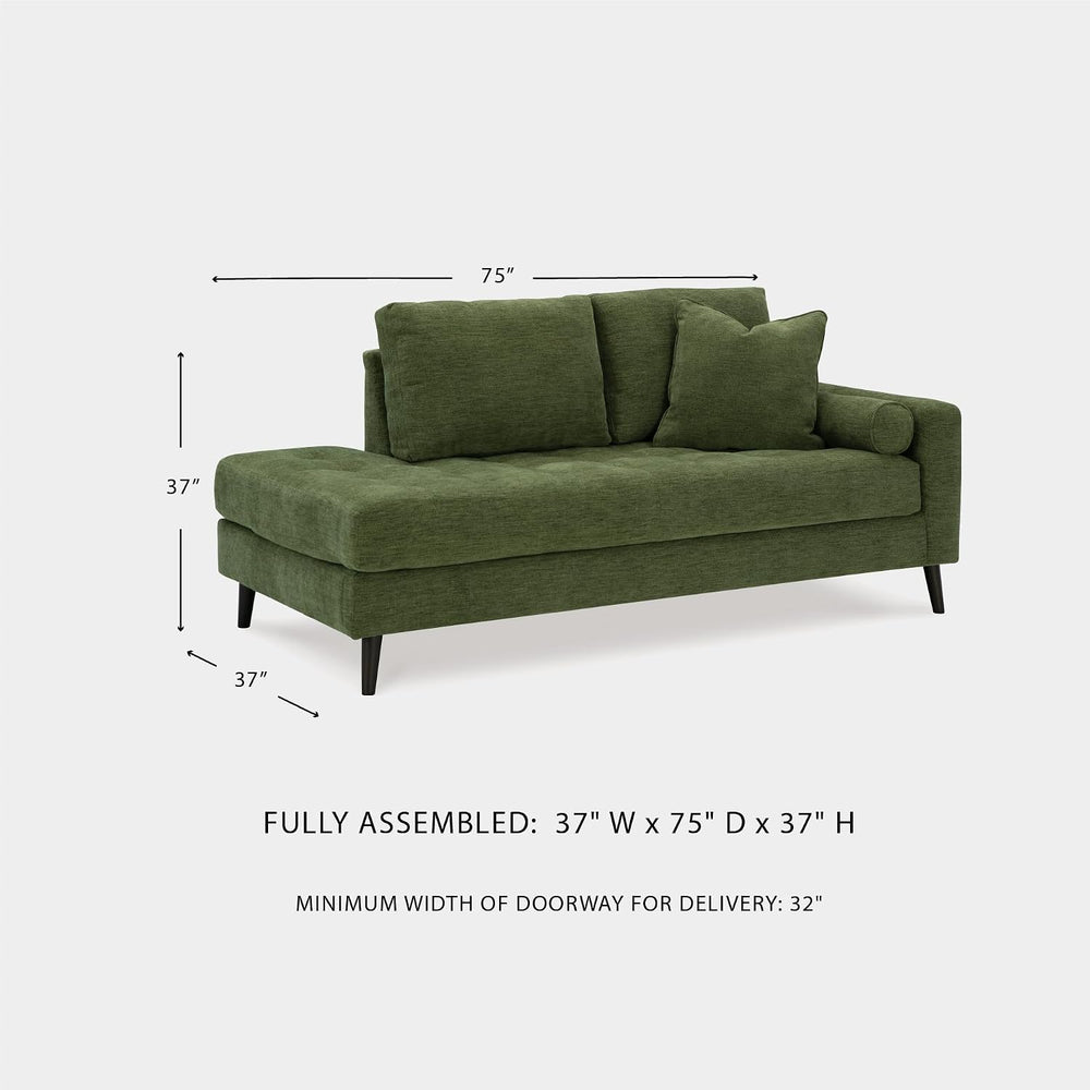 Signature Design by Ashley Bixler Mid-Century Modern Tufted Right-arm Facing ...