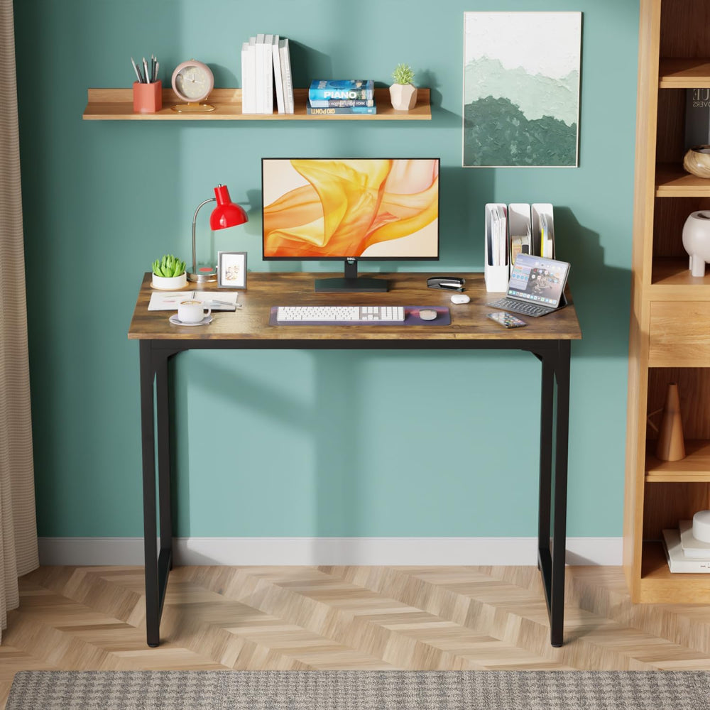 PayLessHere | 39 Inch Computer Desk | Vintage | Sturdy Office Desk