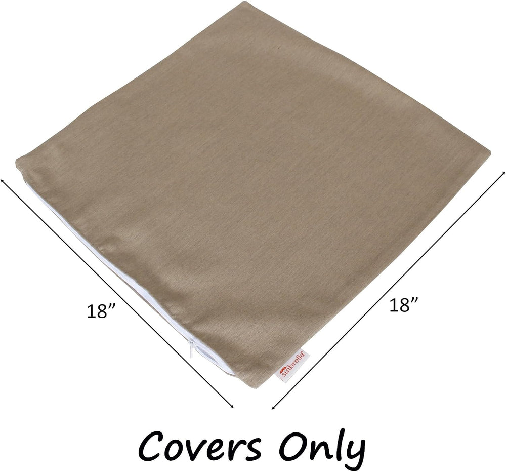 Outdoor/Indoor Sunbrella Throw Pillows Square Set of 2 Pieces 18 inch x 18 in...