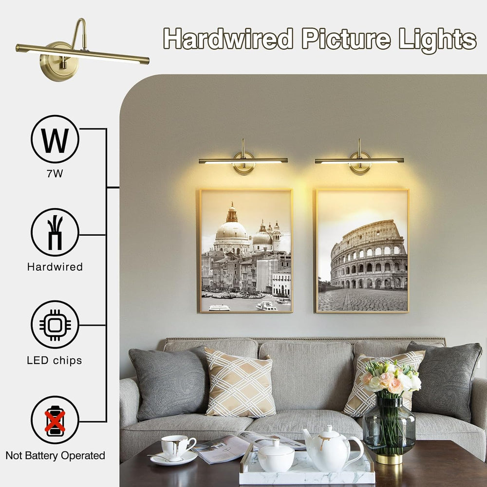 JOOSENLUX Modern LED Picture Lights Fixtures,Art Decor Metal Artwork Mini Acc...