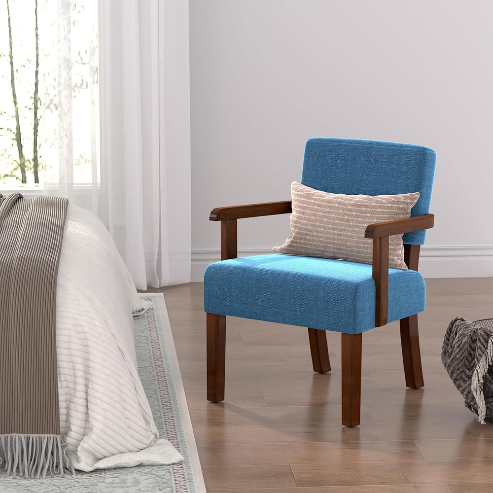 FAGAGA Accent Chair with Solid Wood Frame,Arm Chairs with Soft Seat