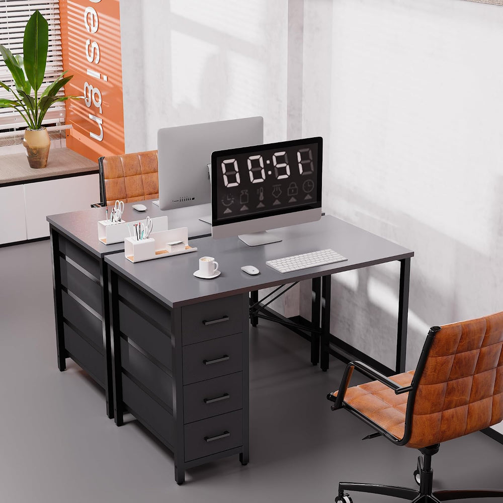 Pamray 32 Inch Computer Desk with 4 Drawers Small Office Desk for Home Bedroo...