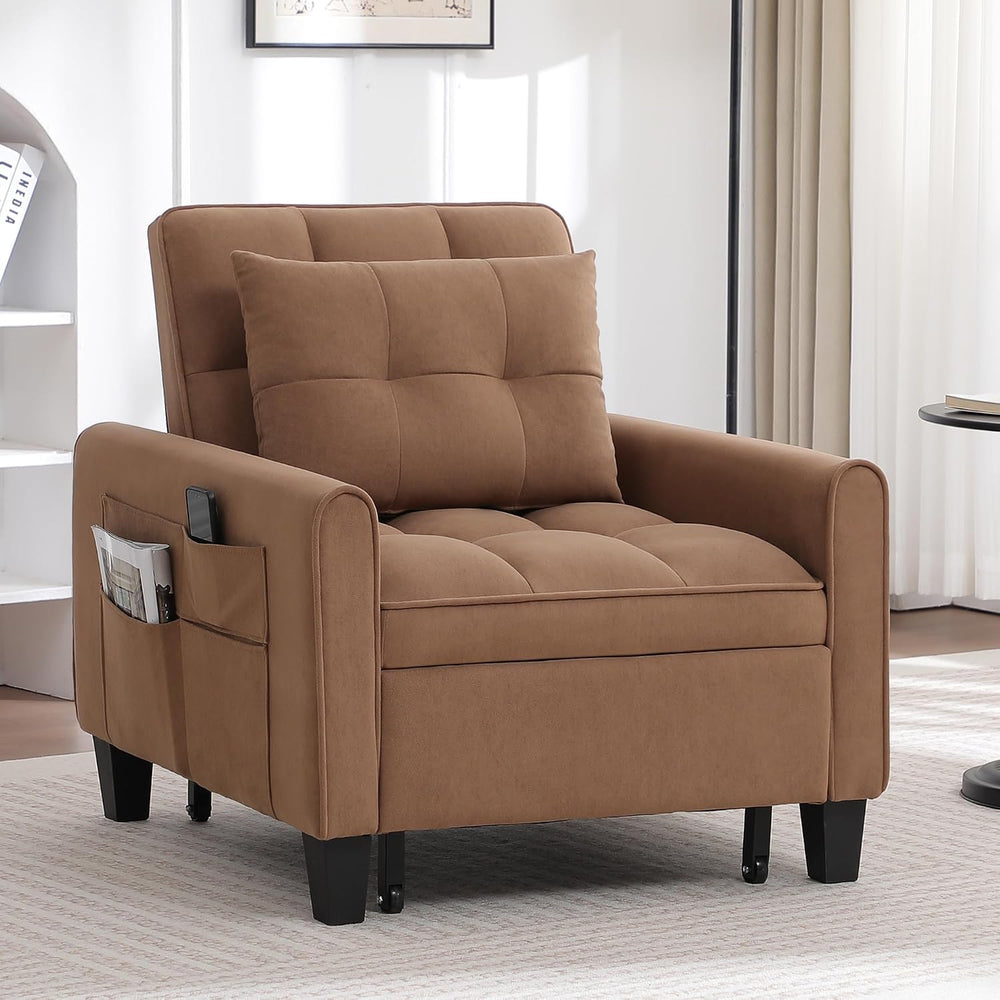 Convertible Sleeper Chair, 3 in 1 Sleeper Chair Bed Pull Out Sofa Bed Chairs,...