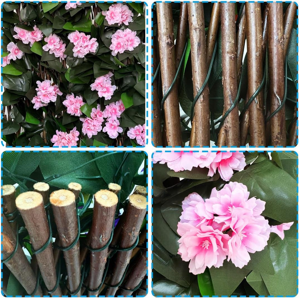Expandable Fence Privacy Screen for Balcony Patio Outdoor,Decorative Faux Ivy...