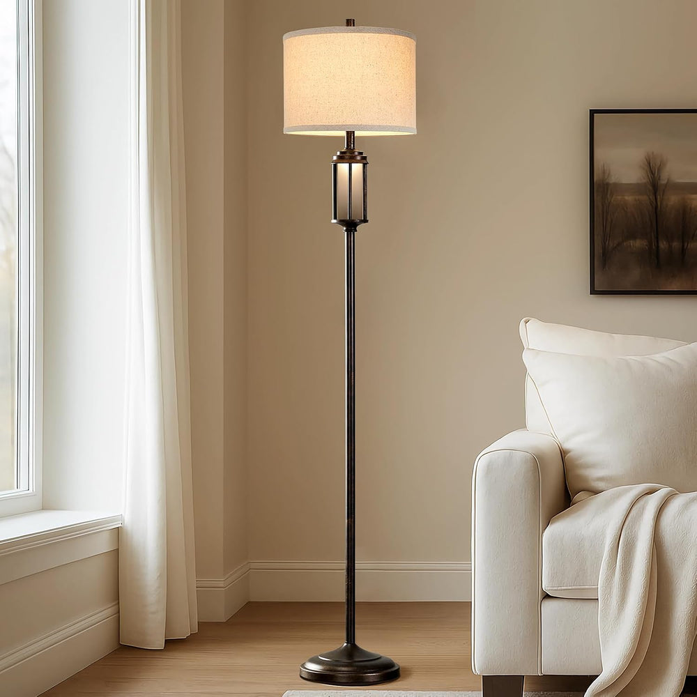 AIEAMPDO 65'' Farmhouse Floor Lamp for Living Room with 2 Light Sources