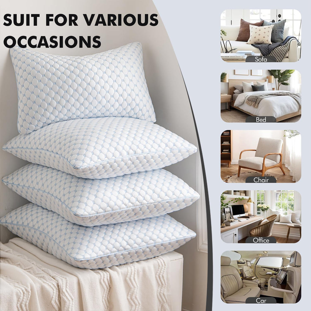 MIULEE 18x18 Decorative Pillow Inserts Set of 2 Memory Foam Filling