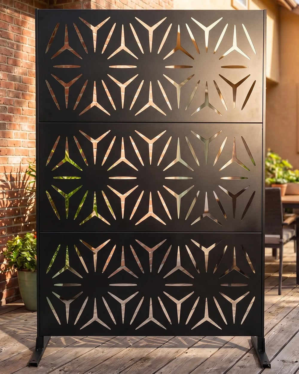 Outdoor Privacy Screen, 48" W x 75" H, Metal Privacy Divider Panels