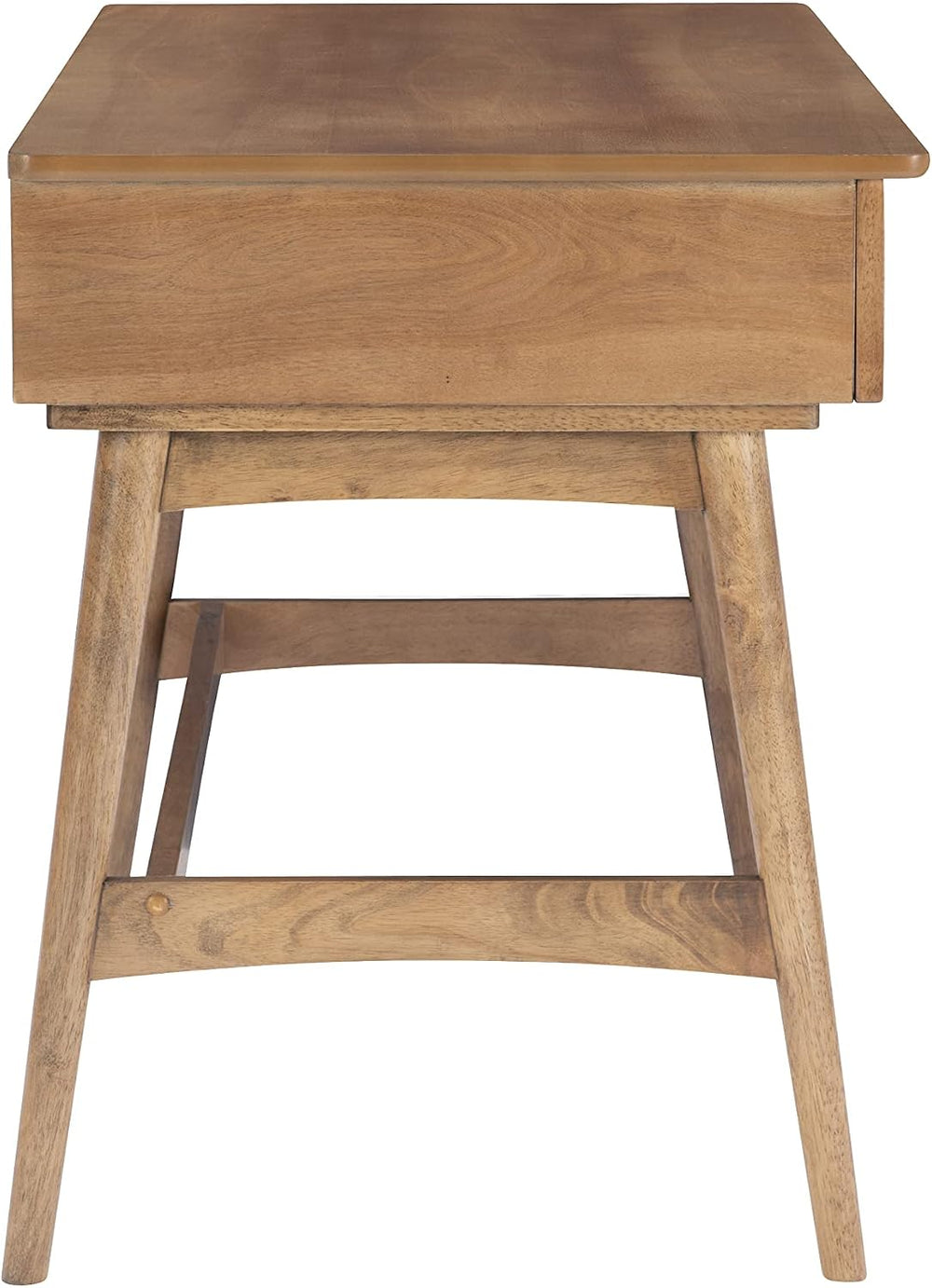 Dutton Natural Wood and Rattan Desk by Linon