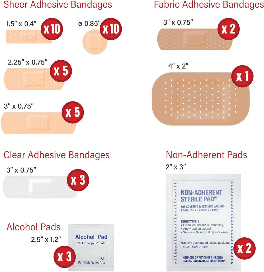 DecorRack 1000 Piece First Aid Kit, 24 Individual Boxes of 42 Items Each, Fir...