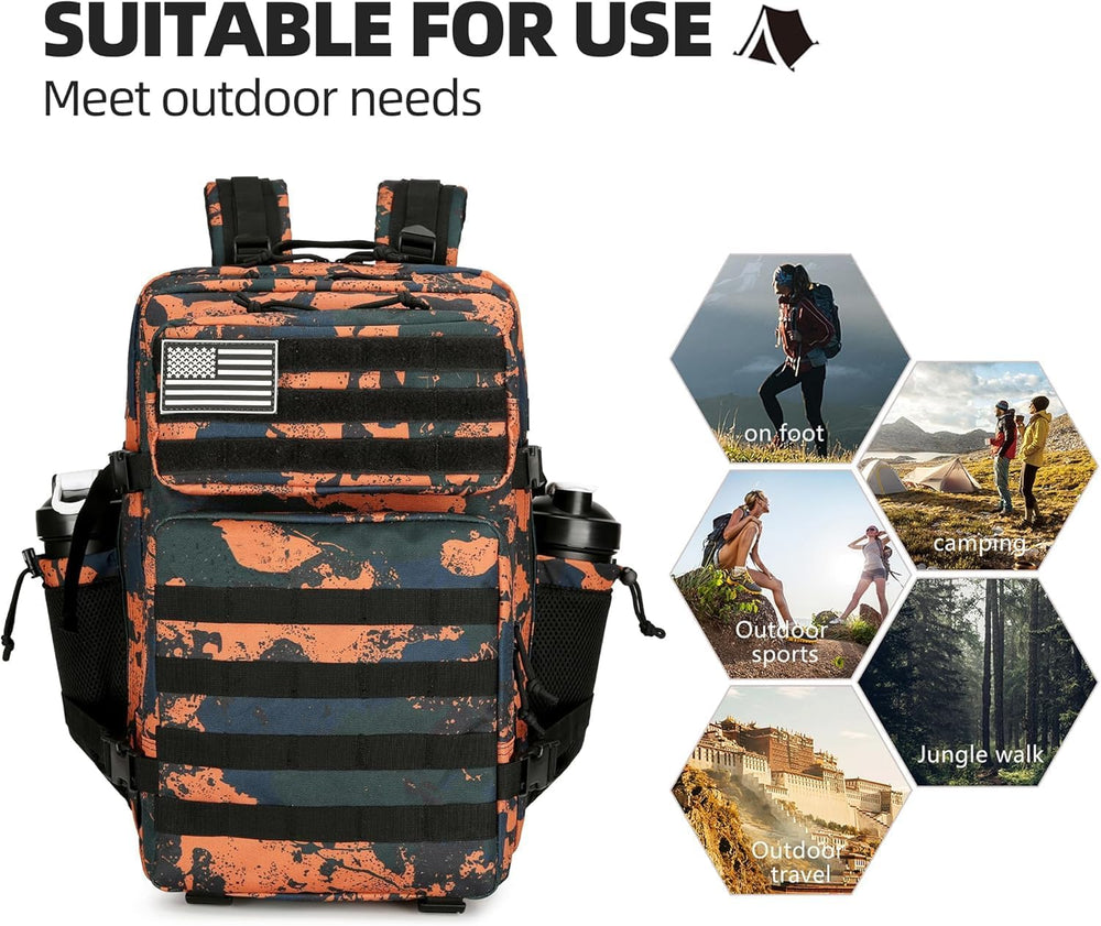Military 45L Tactical Assault Backpack 3 day assault pack with Molle Waterpro...