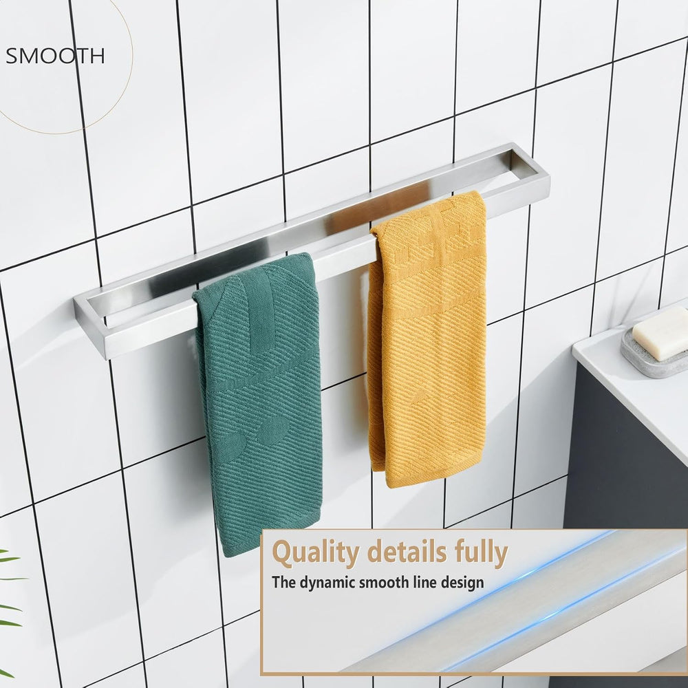 KOKOSIRI Towel Bar Brushed Nickel Bath Towel Hanger Holder 20-Inch Kitchen Ra...