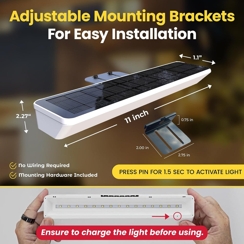 Brighticonics Solar Real Estate Sign Light, Cold White 6000K, 2-Pack