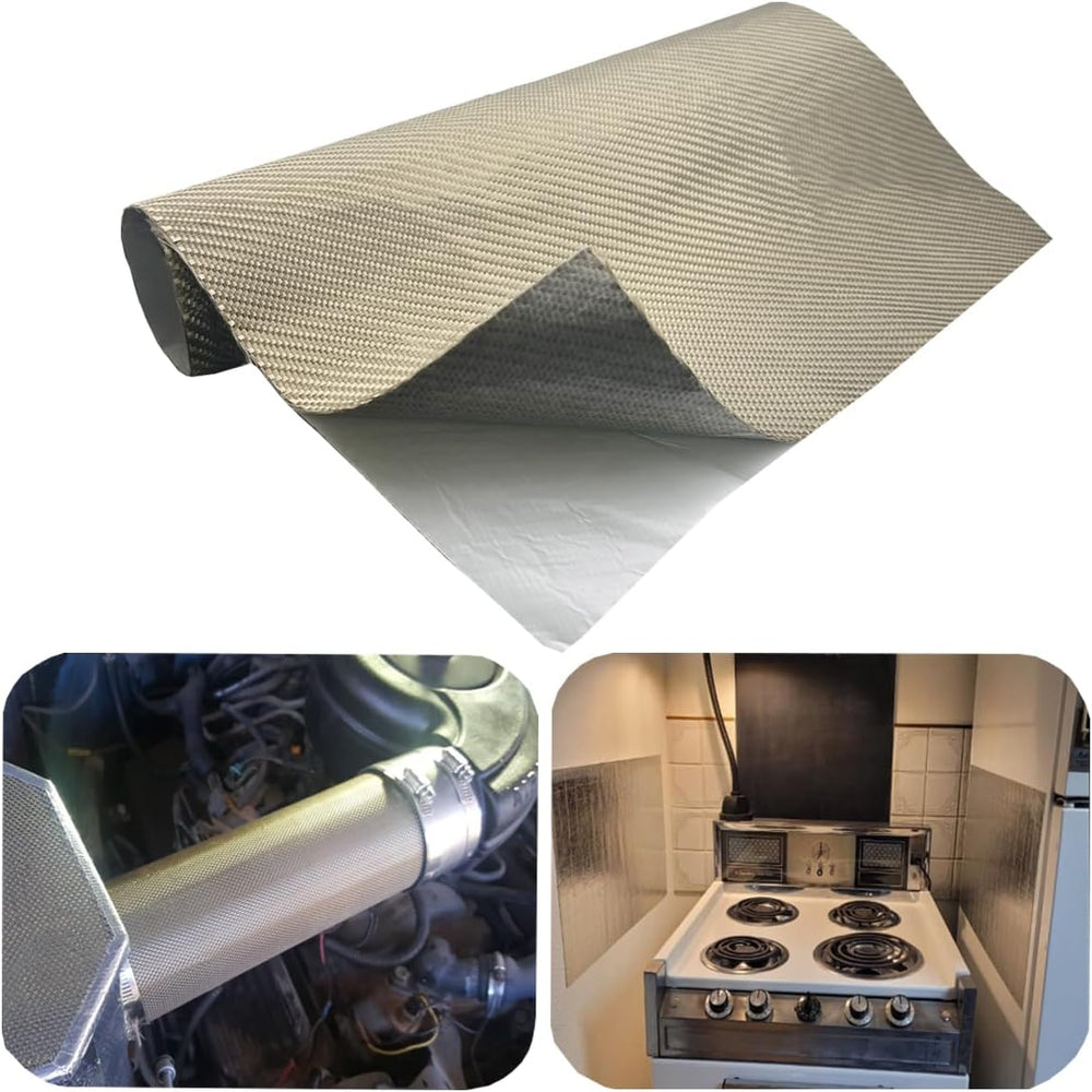 Titanium Thermal Barrier Adhesive Backed Heat Blanket Heat Shield Mat 12'...