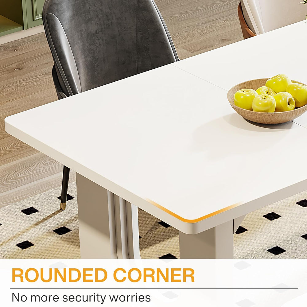 Tribesigns Modern Dining Table for 6 to 8 People, 71" Large Kitchen Dini...