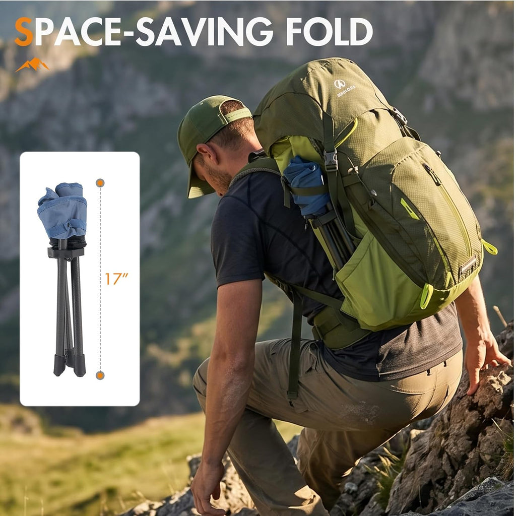 Portal 2 Pack Tall Folding Tripod Stool Portable Tripod Chair for Outdoor Camping