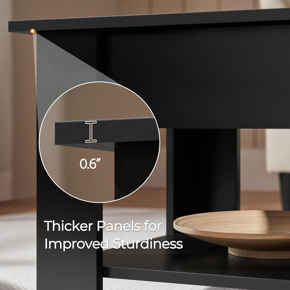 Yaheetech 47.2" Lift Top Coffee Table with Hidden Storage & Shelf, B...